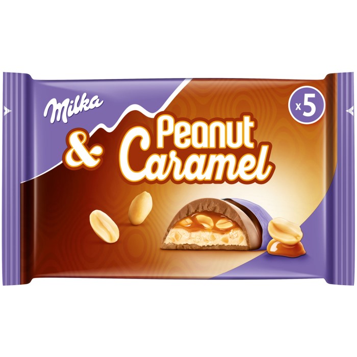 Milka Peanut Caramel Schokoriegel 5 Stück 185g / 6.52 oz