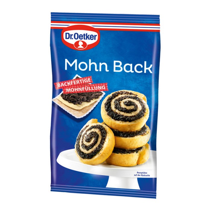 Dr. Oetker Mohn Back Backferige Mohnfüllung für Kuchen und Gebäck