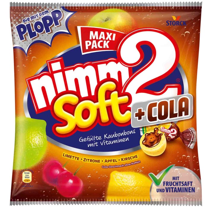 Storck nimm2 Soft + Cola gefüllte Kaubonbons vegan 345g / 12.16 oz