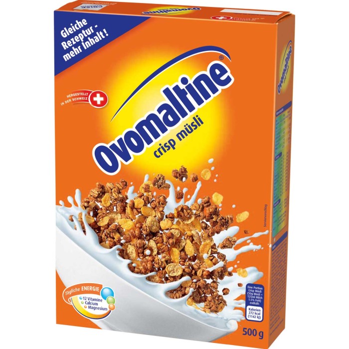 sej stempel Meget Ovomaltine Crisp Müsli Crunchy kornblanding 500 g – Brands of Germany