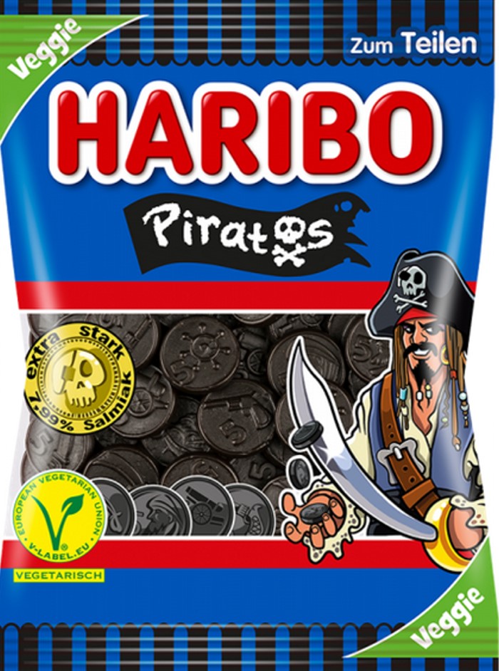 Haribo Piratos réglisse forte végétarien 175g