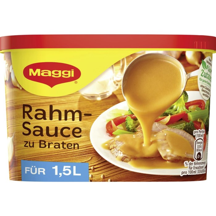 Maggi Rahmsoße zu Braten ergibt 1,5 Liter