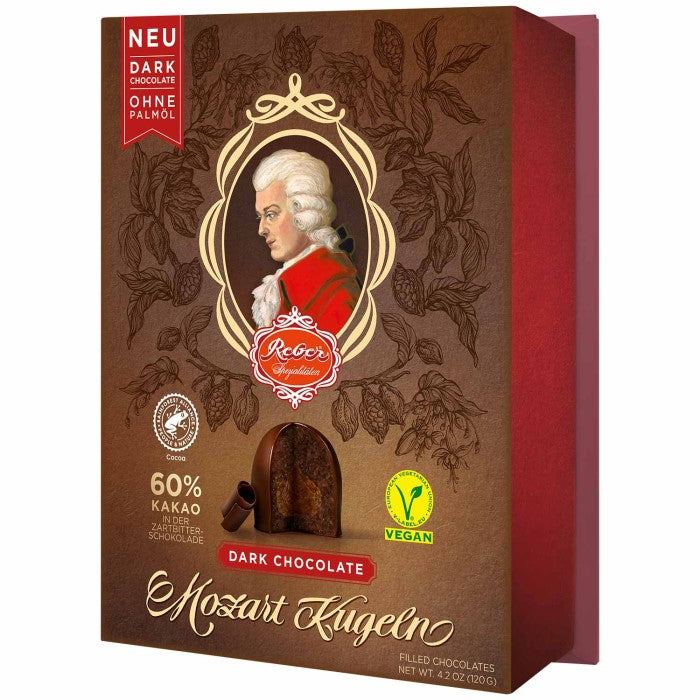 Reber Monzart Kugeln Dark Chocolate Vegan 6 Stück 120g