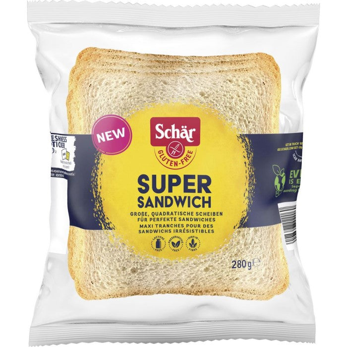 Schär Super Sandwich Toast Tranches Sans Gluten 280g / 9.87oz