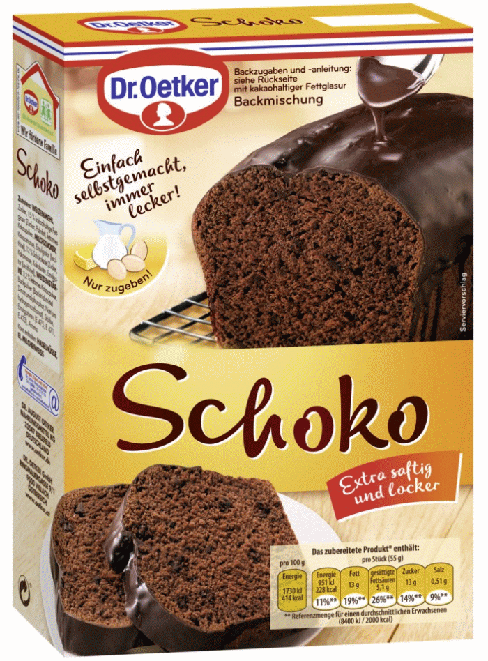 Dr. Oetker Schokokuchen Backmischung