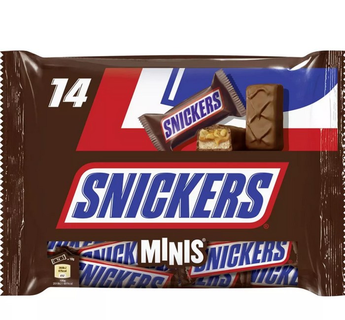 Snickers Minis Barre de chocolat au caramel cacahuète 275g