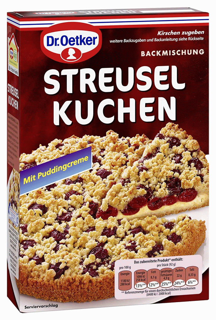 Dr. Oetker Streuselkuchen Backmischung