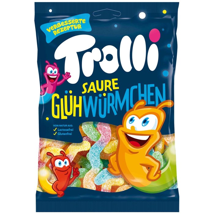 Trolli Fruchtgummi Saure Glühwürmchen 150g