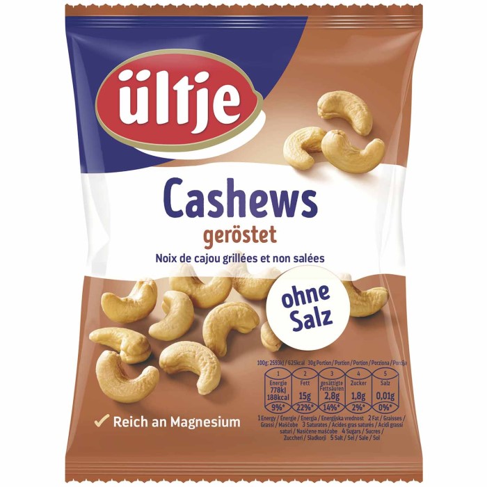ültje Cashew-Kerne geröstet ohne Salz 150g / 5.29oz