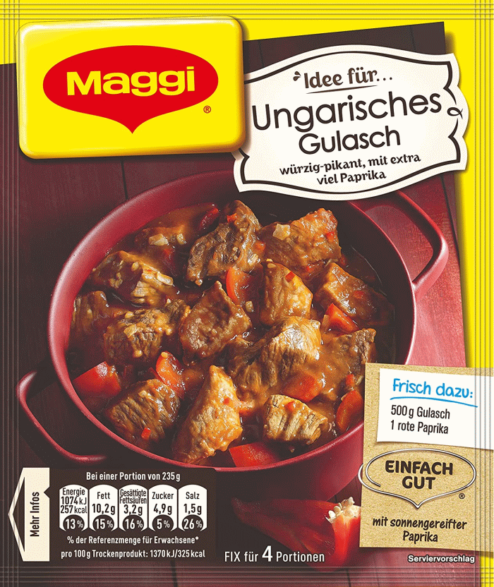 Maggi Fix für Ungarisches Gulasch 56g