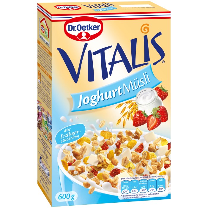 Dr. Oetker Vitalis Joghurt Müsli mit Erdbeerstückchen 600g