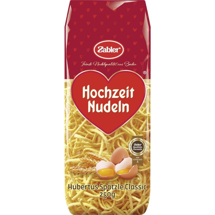 Zabler Hochzeit Nudeln Hubertus Spätzle Classic 250g