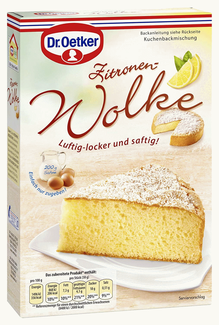 Dr. Oetker Lemon Cake Mix Brands Germany