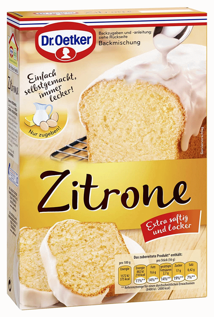 Dr. Oetker Zitronenkuchen Backmischung
