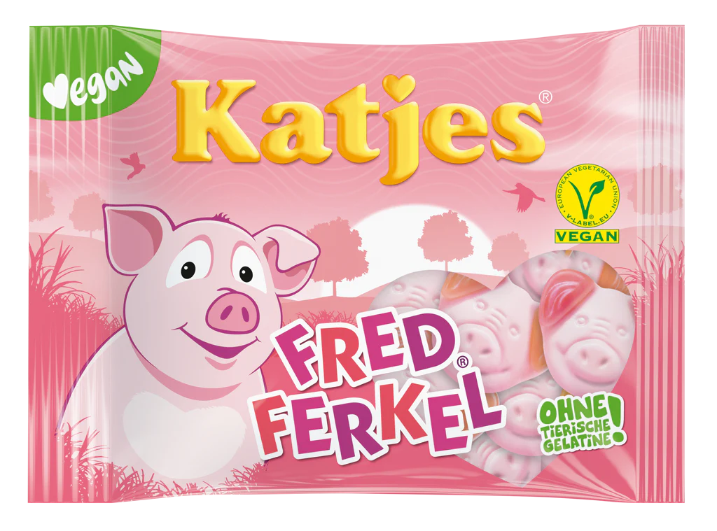 Katjes Fred Piglet gomma da masticare vegana alla frutta 175g