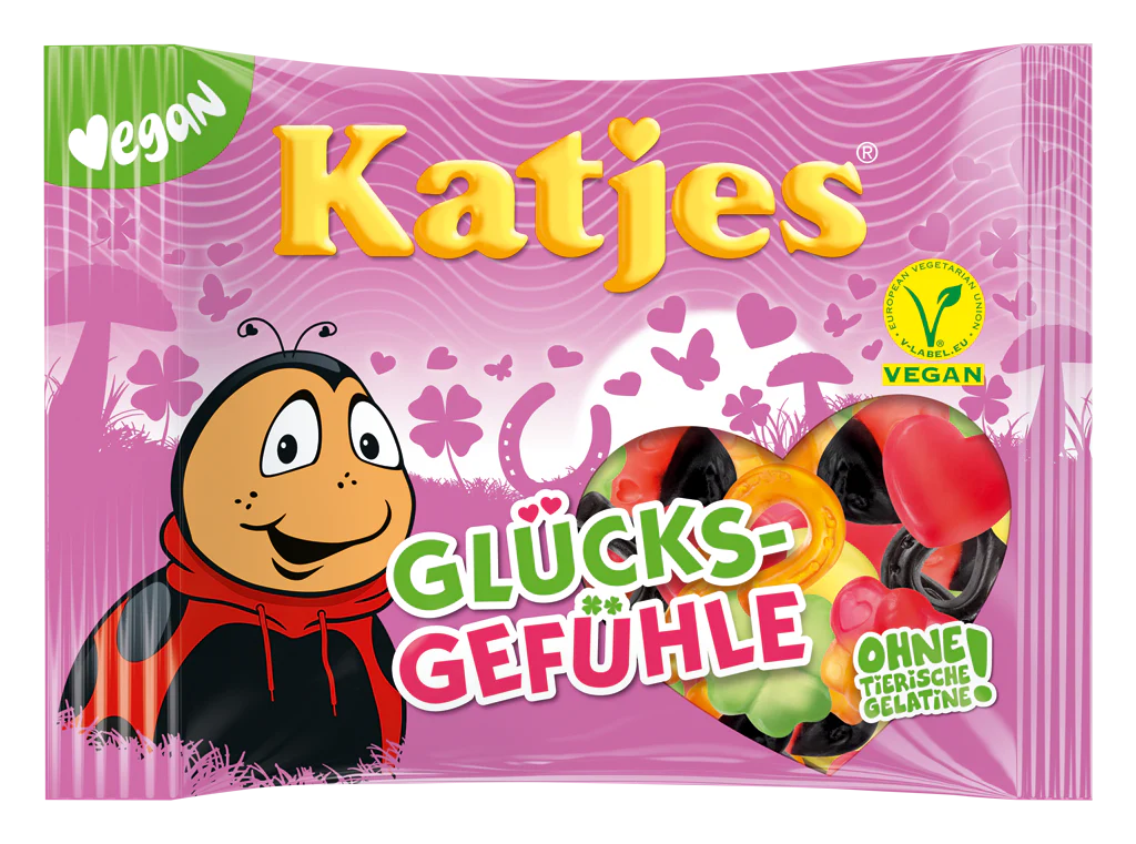 Katjes Glücksgefühle: Lucky Liquorice and Fruit Gum 175g