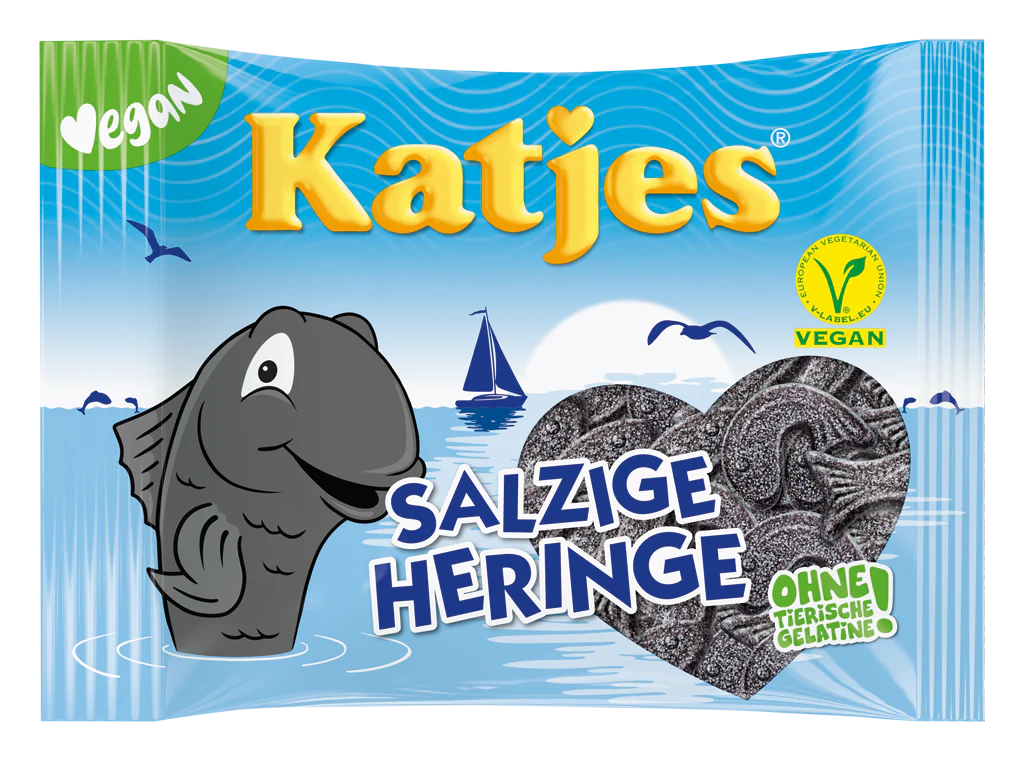 Katjes Salzige Heringe aus salziger veganer Lakritz 175g