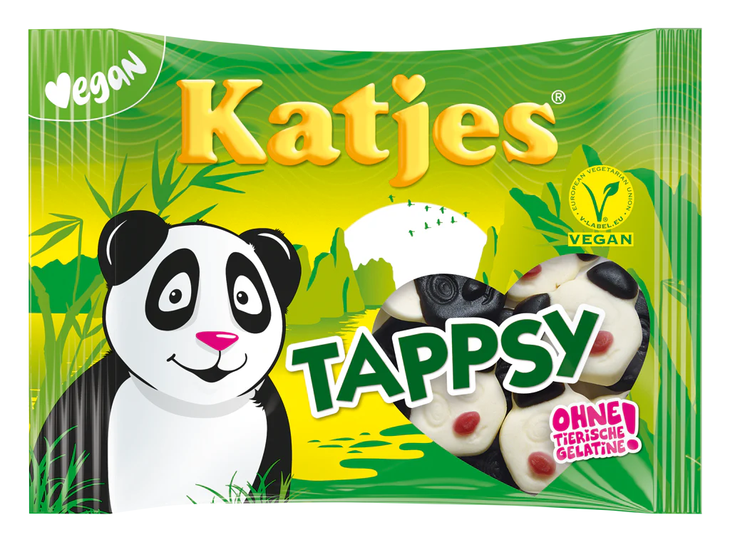 Katjes Tappsy licorice and foam sugar panda bear 175g