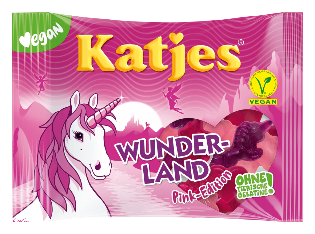 Katjes Wunderland Pink Edition gomma vegana alla frutta 175g