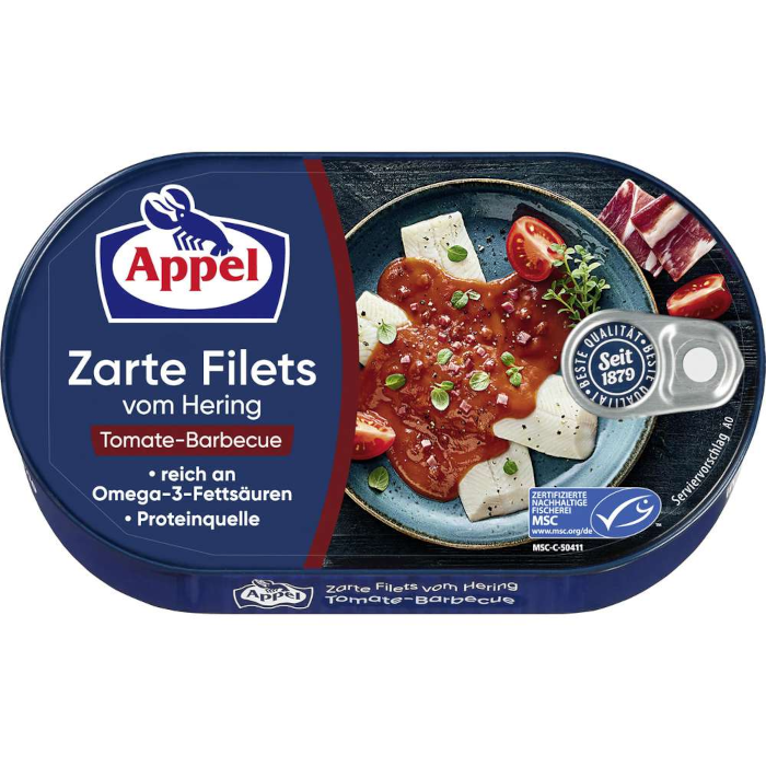 Appel Zarte Heringsfilets Tomate-Barbecue 200g / 7.05oz