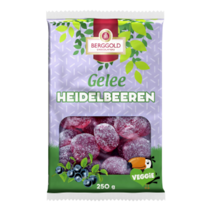 Berggold Gelée de myrtilles, sans gluten, végan 250g / 8.81oz