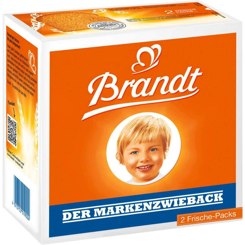 Brandt Zwieback Original La tostada crujiente de marca 225g / 7.93oz