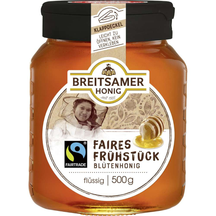 Breitsamer Faires Frühstück Blütenhonig, flüssig 500g / 17.63oz