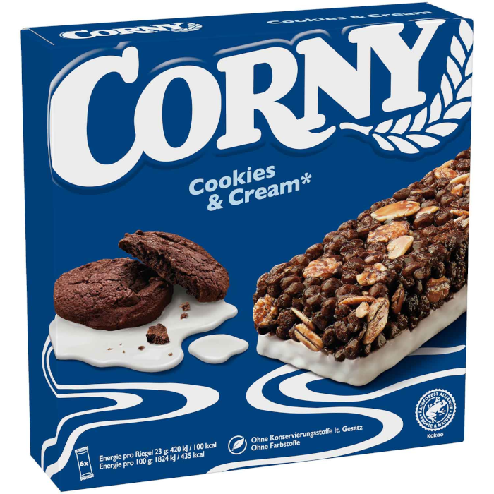 Corny Muesli Bar Cookies &amp; Cream 138g / 4.86oz