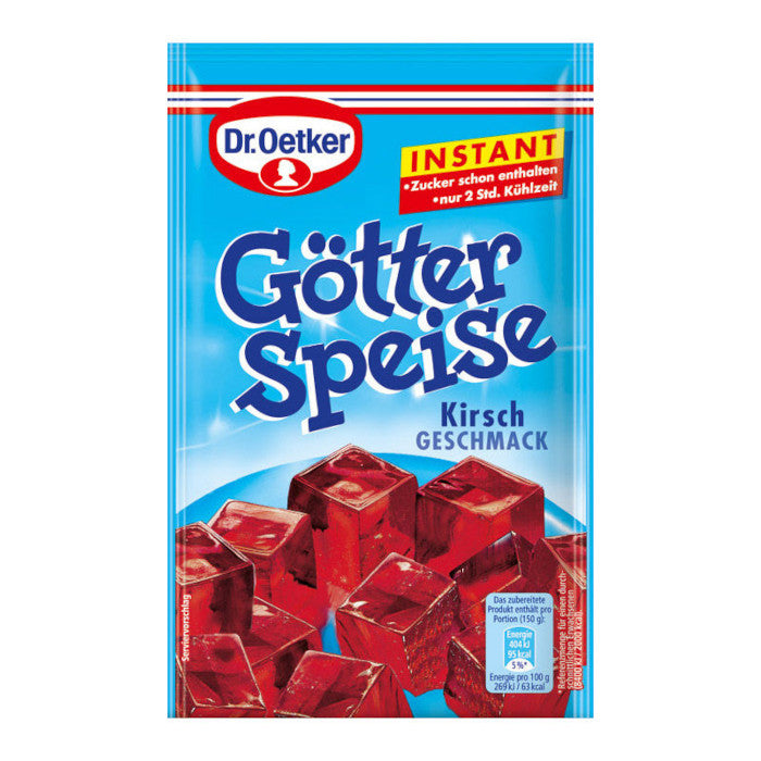 Dr. Oetker Instant Götterspeise Kirsch-Geschmack 100g / 3.52oz