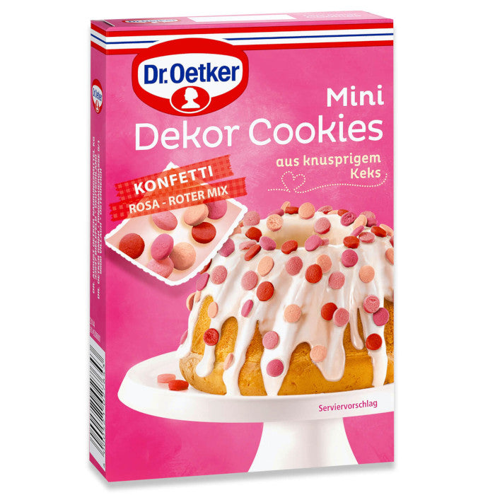 Dr. Oetker Mini Dekor Cookies Rosa-Roter Mix 40g / 1.41oz