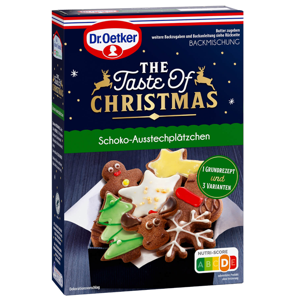 Dr. Oetker The Taste of Christmas Schoko-Ausstech-Plätzchen Backmischung