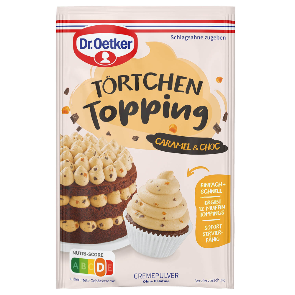 Dr. Oetker Tart Topping Caramelo Y Chocolate 50g / 1.76oz