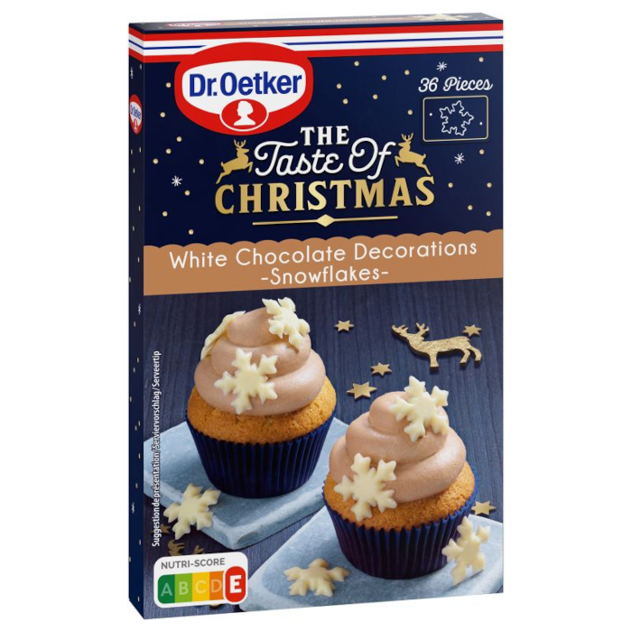 Dr. Oetker The Taste of Christmas White Chocolate Snowflakes 36 Stück