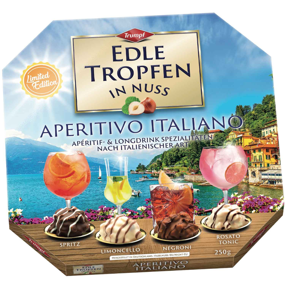 Trumpf Edle Tropfen in Nuss Aperitivo Italiano 250g / 8.81oz