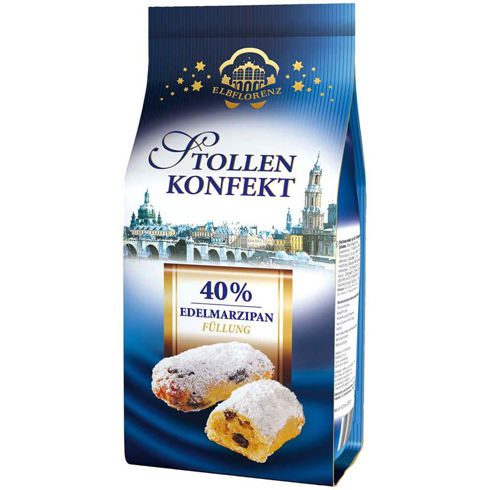 Elbflorenz Stollenkonfekt Edelmarzipan Weihnachtsgebäck 350g / 12.34oz