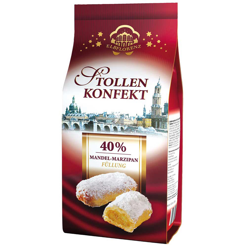 Elbflorenz Stollenkonfekt Pâtisserie de Noël aux amandes et au massepain 350g / 12.34oz