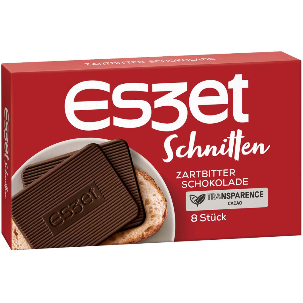 Eszet Schnitten Zartbitter Schokolade 8er 75g / 2.64oz