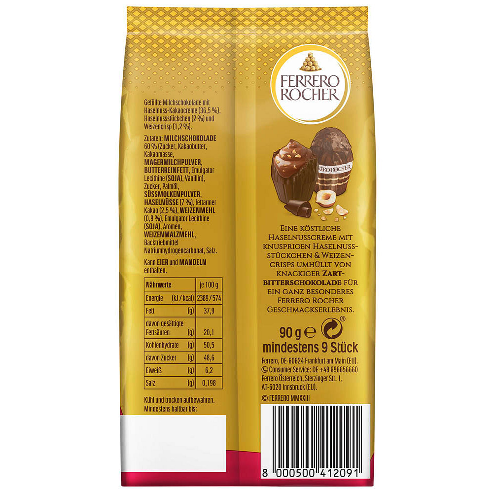 Ferrero Rocher Goldene Momente Pralinen Zartbitter 90g / 3.17oz