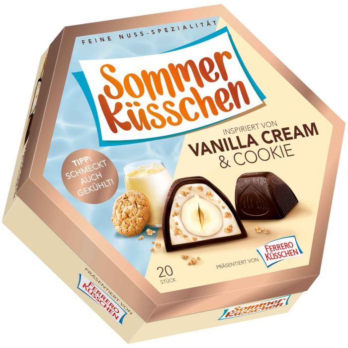 Ferrero Sommer Küsschen Vanilla Cream & Cookie 180g