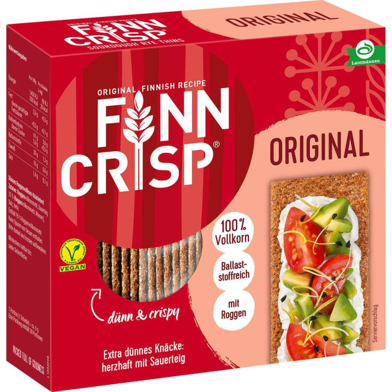 Finn Crisp Knäckebrot Original, vegano 200g / 7.05oz