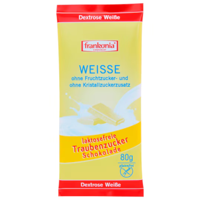 Frankonia witte chocolade met dextrose 80g / 2.82oz