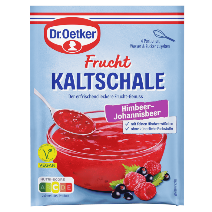 Dr. Oetker Frucht-Kaltschale Himbeere-Johannisbeere, vegan 57g / 2.01oz