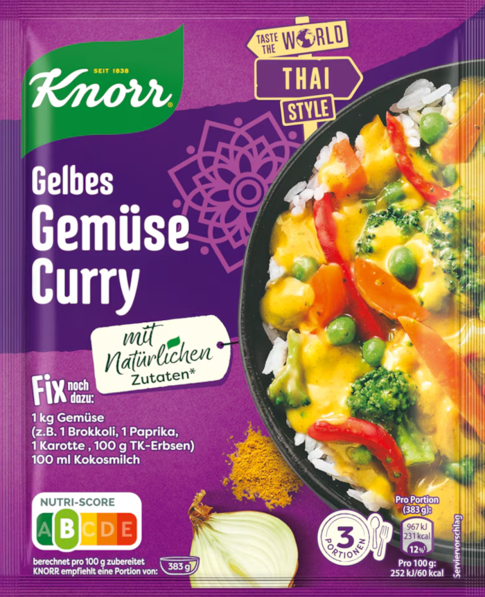 Knorr Fix für Gelbes Gemüse Curry 30g / 1.06oz