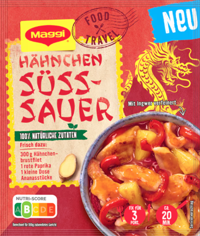 Maggi Fix Food Travel für Hähnchen Süß-Sauer 60g / 2.11oz