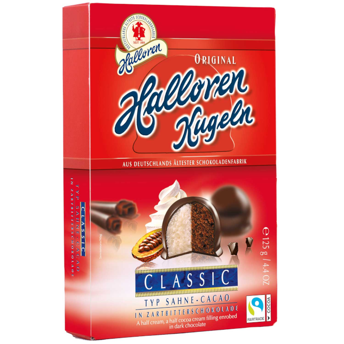 Halloren Kugeln Classic Sahne Cacao 125g / 4.4oz