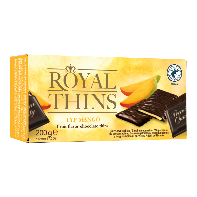 Halloren Royal Thins mango cream bars, vegan 200g / 7.05oz