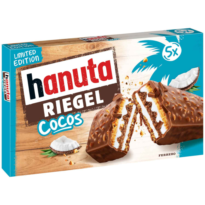Ferrero Hanuta Riegel Cocos Edizione Limitata 5 x 34,5g