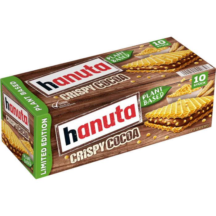 Ferrero Hanuta Crispy Cocoa Plant Based Vegane Waffeln Limited Edition 10 Stück