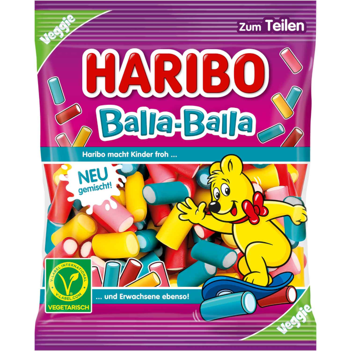 HARIBO Balla-Balla Fruit Gum Confectionery Vegetarian 160g