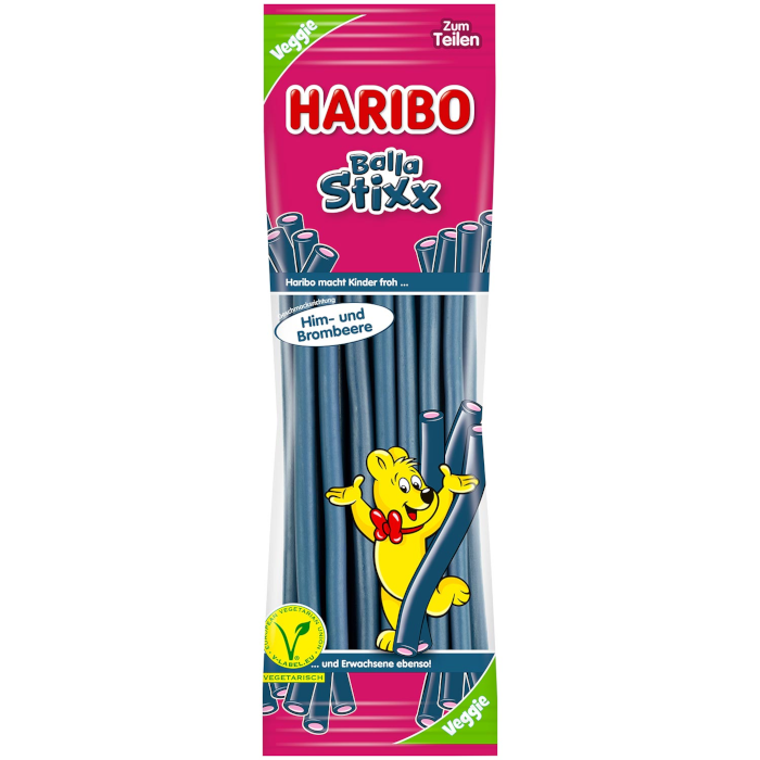 HARIBO Balla Stixx Raspberry & Blackberry vegetarian fruit jelly 175g